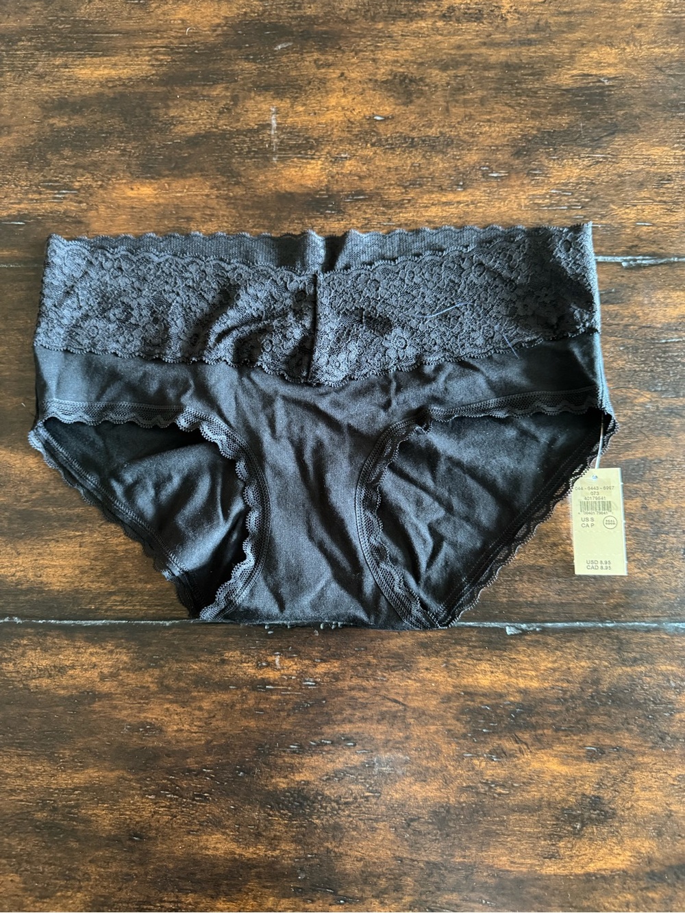 Aerie Black Lace-Trim Superchill Cotton Boy Briefs